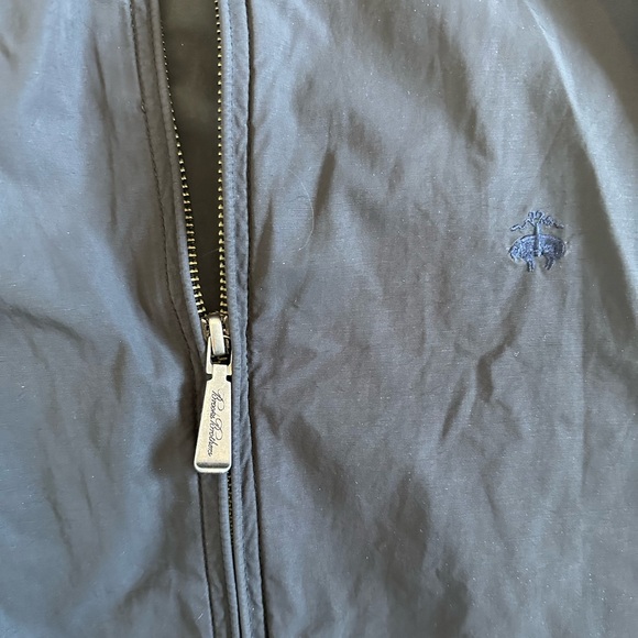 346 Brooks Brothers Gray/Dark Navy Nylon Jacket - Picture 2 of 8